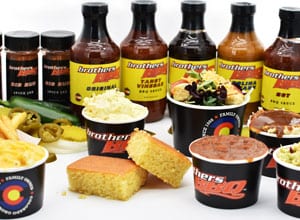 sides, sauces, and rubs available for purchase from Brothers BBQ Colorado