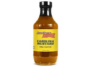 carolina mustard bbq sauce bottle from Brothers BBQ Colorado